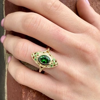 Tsavorite Garnet Ring 200-07140