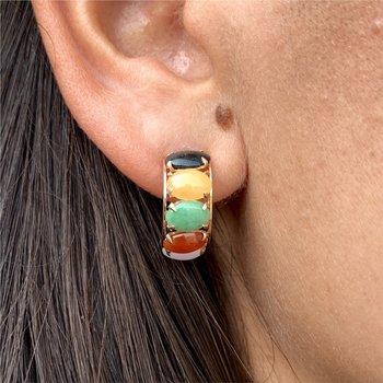 Jadeite Hoop Earrings 800-05276
