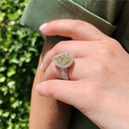 Moses Signature Fancy Intense Orange-Yellow Diamond Ring 100-04575
