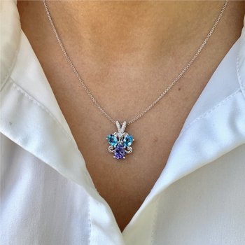 Tanzanite & Blue Topaz Necklace 230-00401