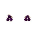 Moses Signature Amethyst Trio Stud Earrings 210-00298
