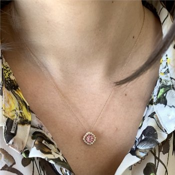 Lotus Garnet Necklace 230-00484