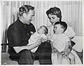 Elizabeth Taylor and her second husband Michael Wilding with their children Christopher Edward Wilding and Michael Wilding, Jr., September 1956