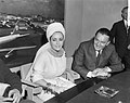 with Richard Burton in Amsterdam, 1965