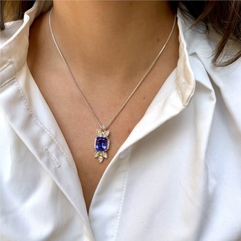 Tanzanite & Spessartite Garnet Necklace 230-00390