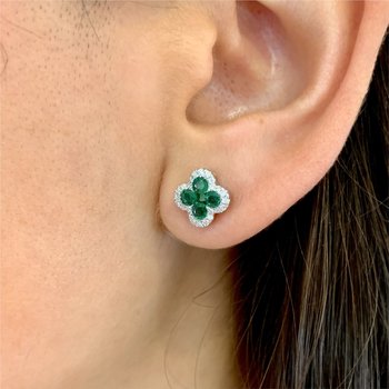 Emerald Stud Earrings 210-00351
