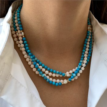 Angel Skin Coral & Turquoise Beads 800-05277