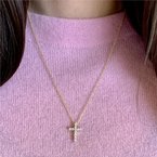 Moses Signature Diamond Cross Necklace 160-14655