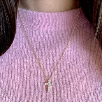 Diamond Cross Necklace 160-14655