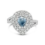 Moses Signature Natural Color Fancy Blue Diamond Ring 100-04536