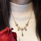 Signature Estate English Victorian Amethyst & Seed Pearl Necklace 800-05016