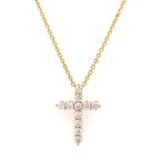 Moses Signature Diamond Cross Necklace 160-14655
