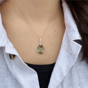 Green Amethyst Necklace 230-00544