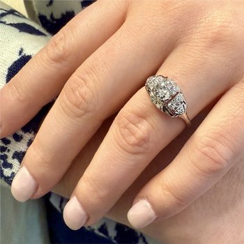 Late Art Deco Engagement Ring 801-00274