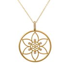 Doves Floral Mandala Necklace 160-14521