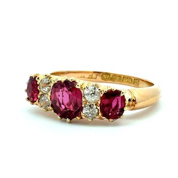 English Victorian Ruby & Diamond Band 802-00239