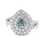Moses Signature Natural Color Fancy Blue Diamond Ring 100-04536