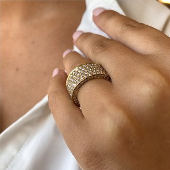 Pave Diamond Ring Signed "Siera" 800-05340