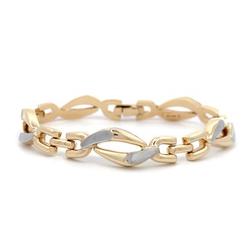 Two-Tone Contemporary Link Bracelet 800-05011