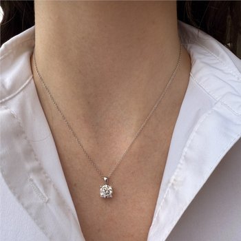 Lab-Grown Diamond Solitaire Necklace 160-14661