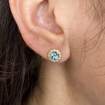 Swiss Blue Topaz Earrings 210-00391