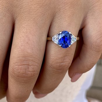 Unheated Blue Sapphire Ring 200-07084