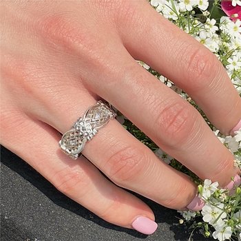 Floral Diamond Eternity Band 802-00249