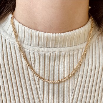 Diamond Half Tennis Necklace 160-14634