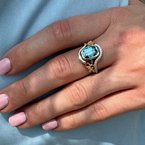 Moses Signature Blue Zircon Ring 200-07135