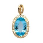 Signature Estate Swiss Blue Topaz Pendant 800-05494