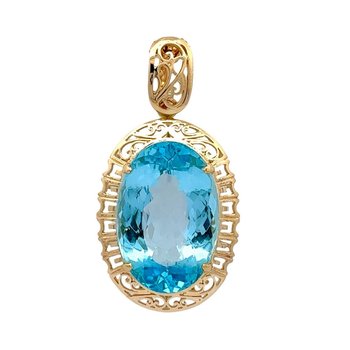 Swiss Blue Topaz Pendant 800-05494
