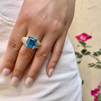 Swiss Blue Topaz Ring 800-05206