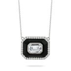 Doves Black Onyx & Lab-Grown Diamond Necklace 160-14520