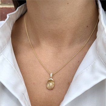 Rutilated Quartz Necklace 230-00465
