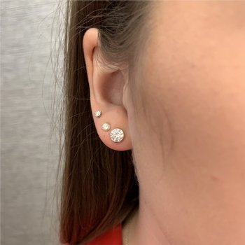 Sparkling Bezel Set Earrings 650-647774
