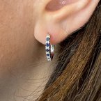 Wear-EVERY-Where Sapphire Hoop Earrings 210-00375