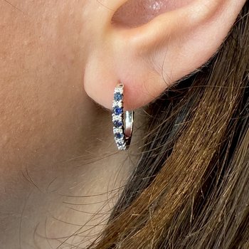 Sapphire Hoop Earrings 210-00375