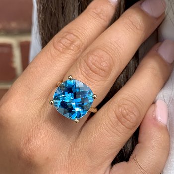 Swiss Blue Topaz Ring 200-07094
