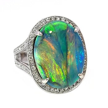Black Opal Ring 800-05306