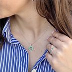 Wear-EVERY-Where Emerald & Diamond Necklace 230-00467