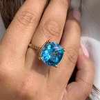 Moses Signature Swiss Blue Topaz Ring 200-07094