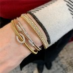Moses Signature Rope Edge Diamond Bangle 170-03702