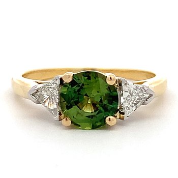 Unheated Green Sapphire Ring 200-07093