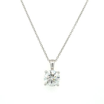 Lab-Grown Diamond Solitaire Necklace 160-14661