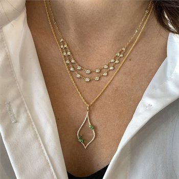 Tsavorite Garnet & Diamond Necklace 230-00428