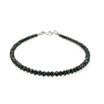 Mirror Ball Black Diamond Bead Bracelet 170-03733