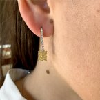 Moses Signature Fancy Yellow Diamond Earrings 150-16849