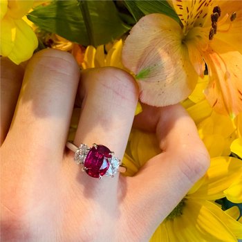 Unheated Mozambique Ruby Ring 200-07136