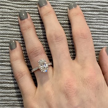 Hidden Halo Engagement Ring 100-00035