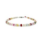 Wear-EVERY-Where 18 Carat TW Multi-Color Sapphire Bead Bracelet 240-00047